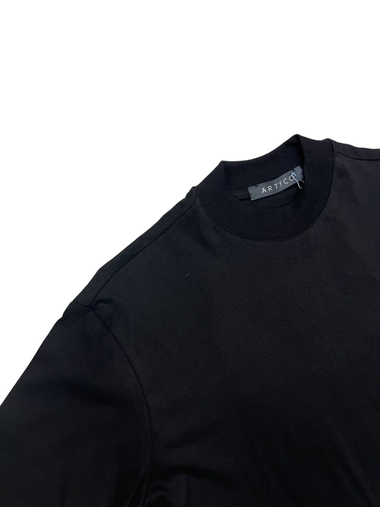 T-shirt mezzo collo essential nera