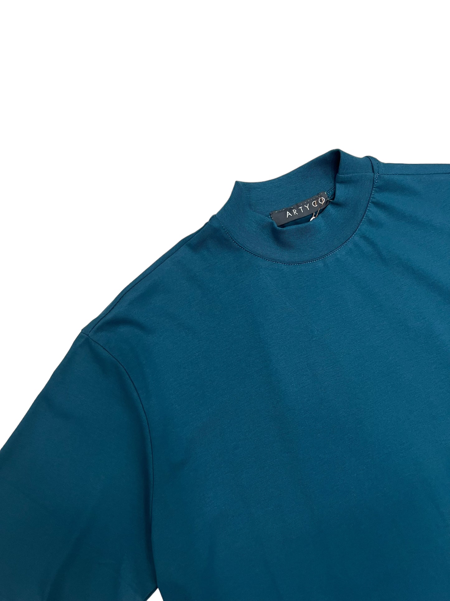 T-shirt mezzo collo essential petrolio