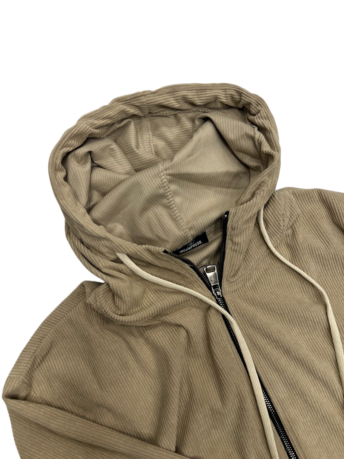 Felpa Cappuccio zip velluto