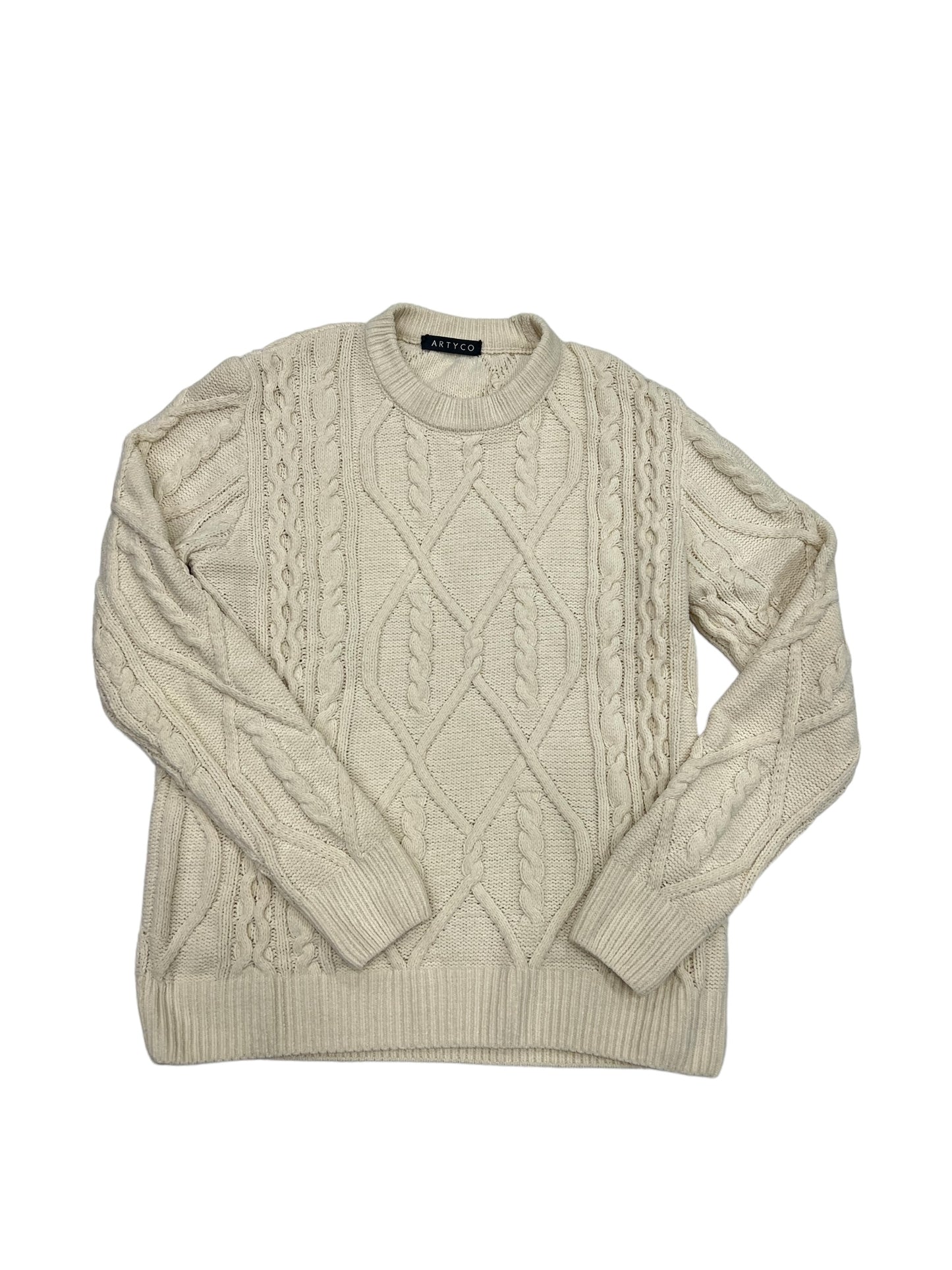 Maglione treccia panna extramorbido