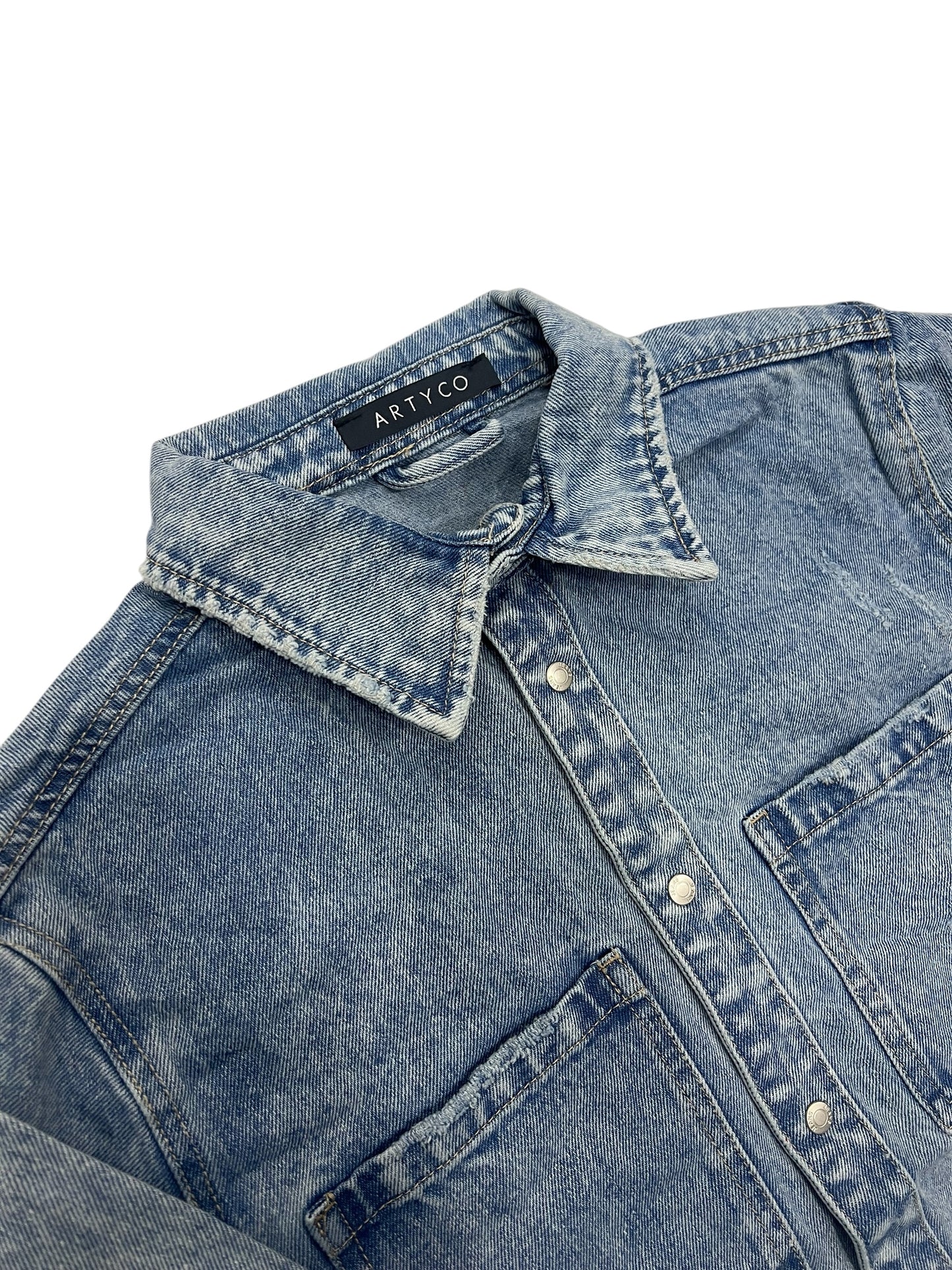 Camicia denim lavaggio chiaro