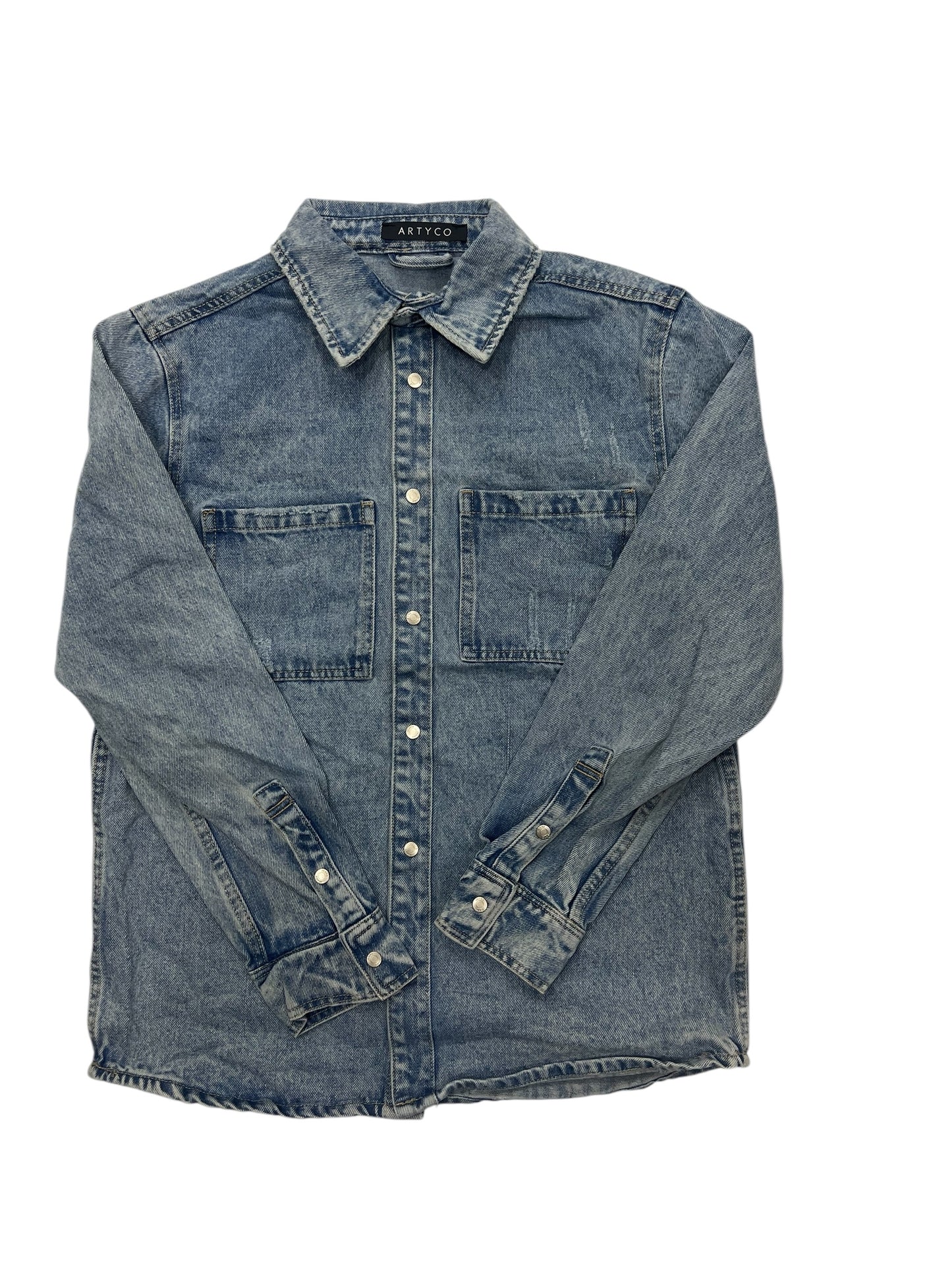 Camicia denim lavaggio chiaro