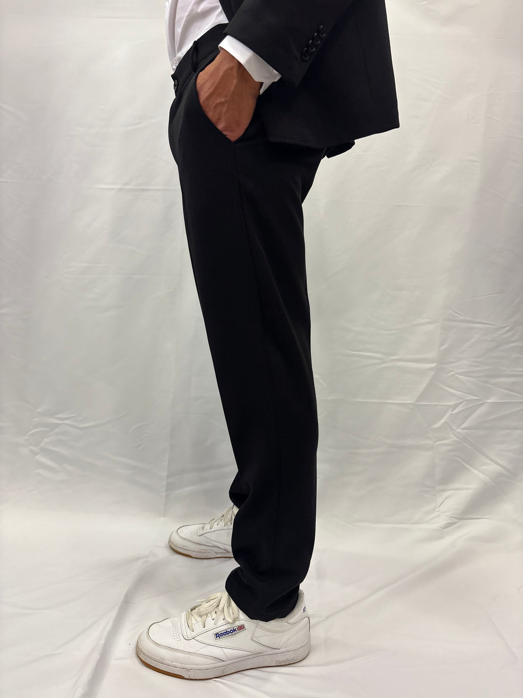 COMPLETO "ART" NERO. GIACCA + PANTALONE INCOMPRESO