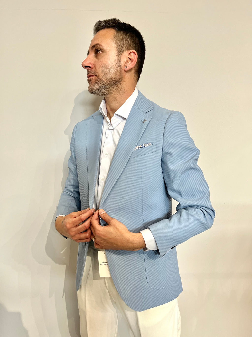 GIACCA OPERATA CELESTE
