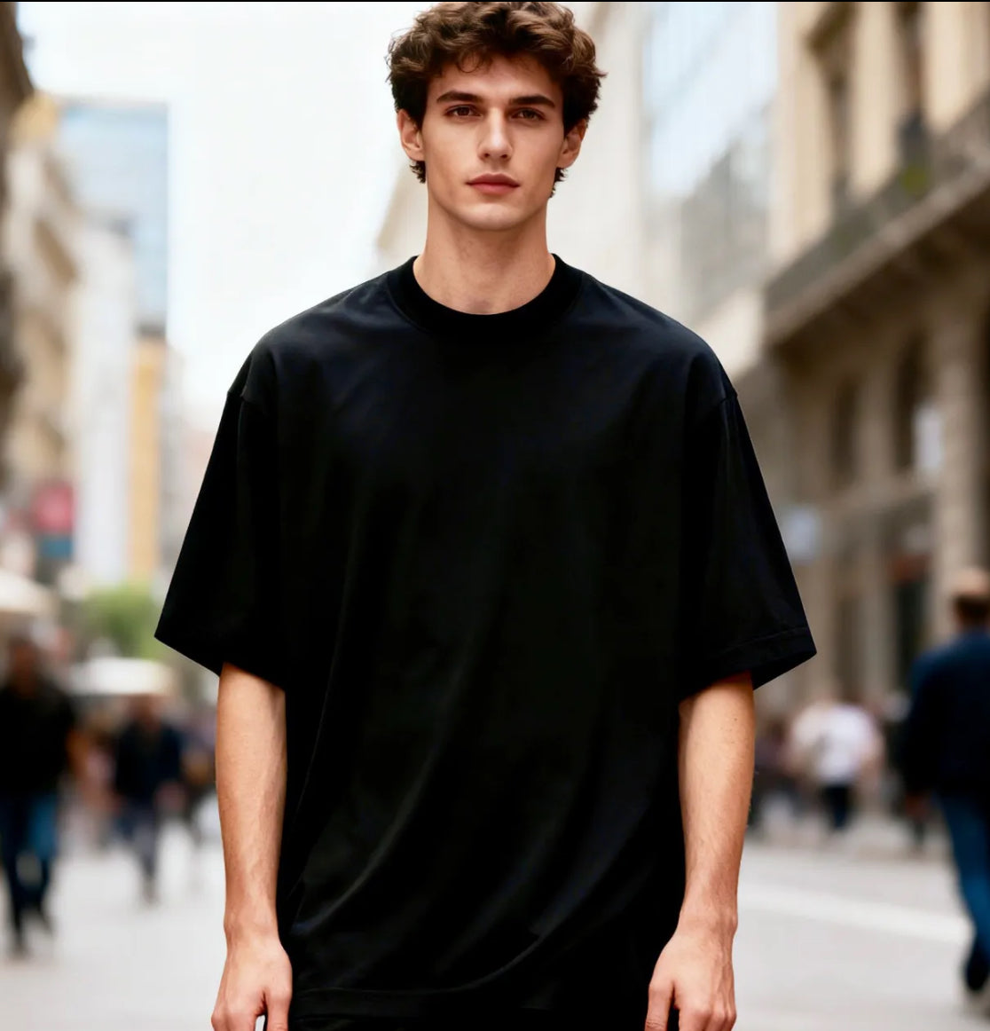 T-SHIRT BASIC PREMIUM SEMI OVER BLACK