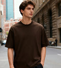 T-SHIRT BASIC PREMIUM SEMI OVER DARK BROWN