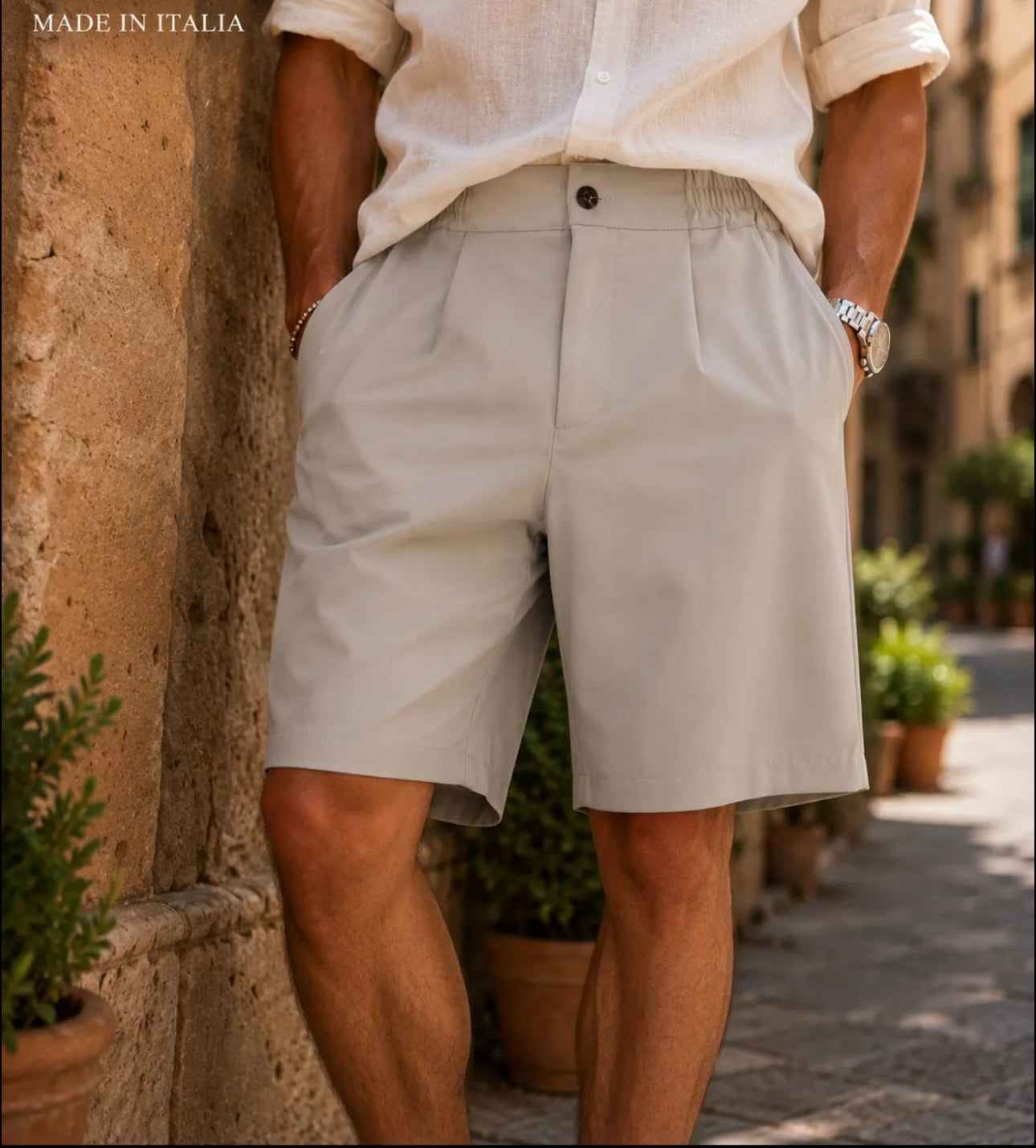 PANTALONCINO RELAXED FIT GHIACCIO