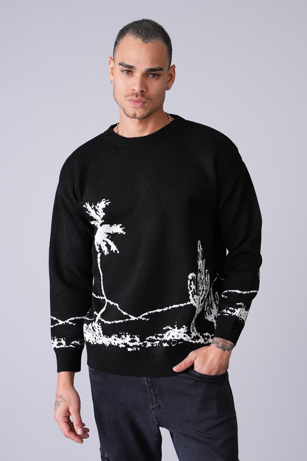 MAGLIONE CACTUS RICAMI PREMIUM