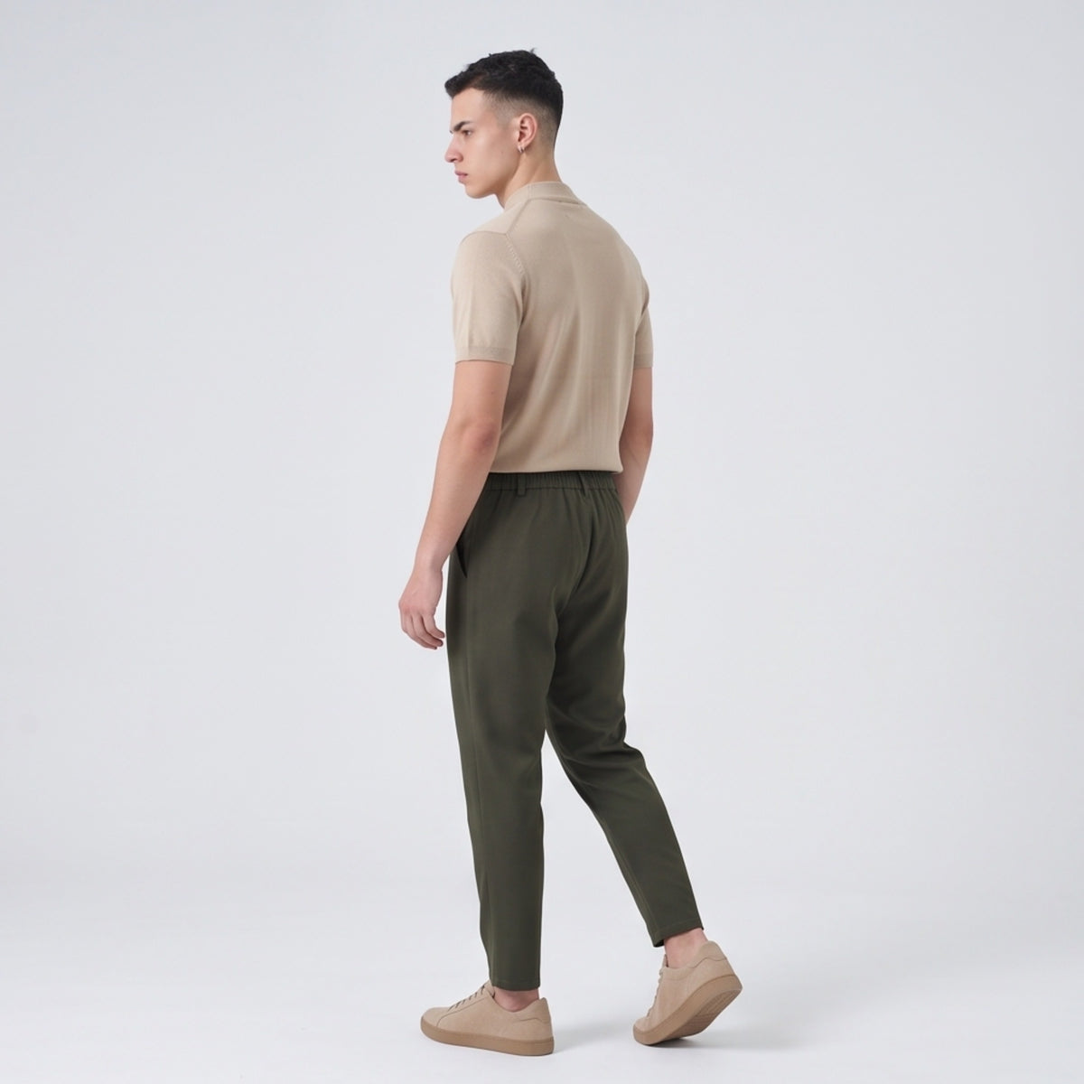 PANTALONE SLIM CON MOLLA DIETRO INVERNALE VERDONE