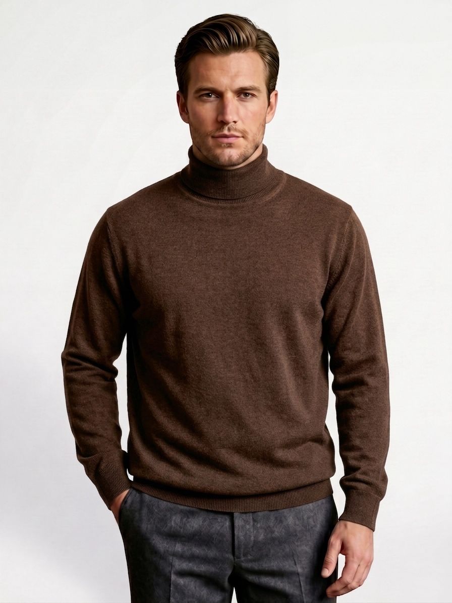 MAGLIONCINO COLLO ALTO BROWN