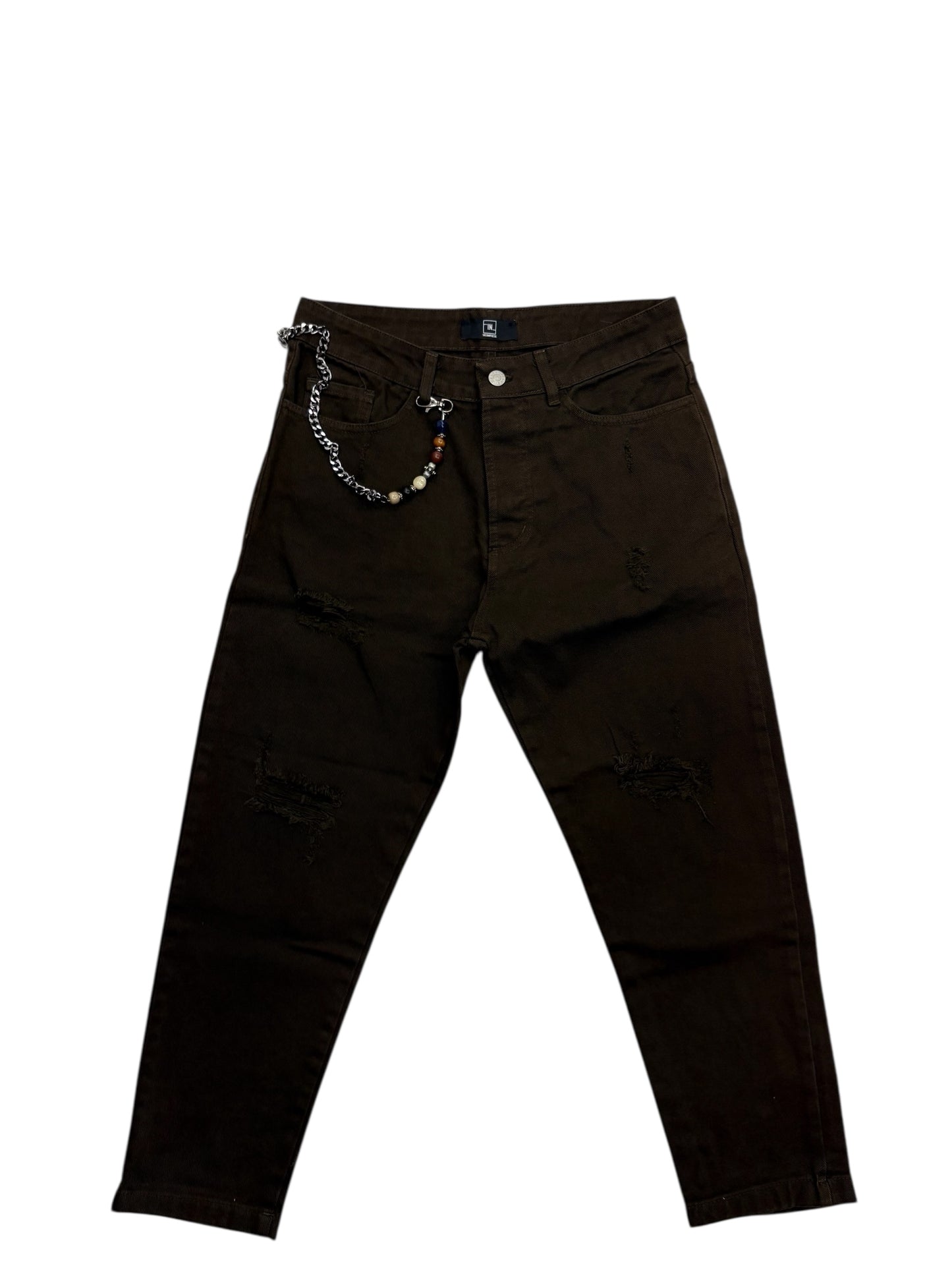 Pantalone in bull denim incompreso marrone