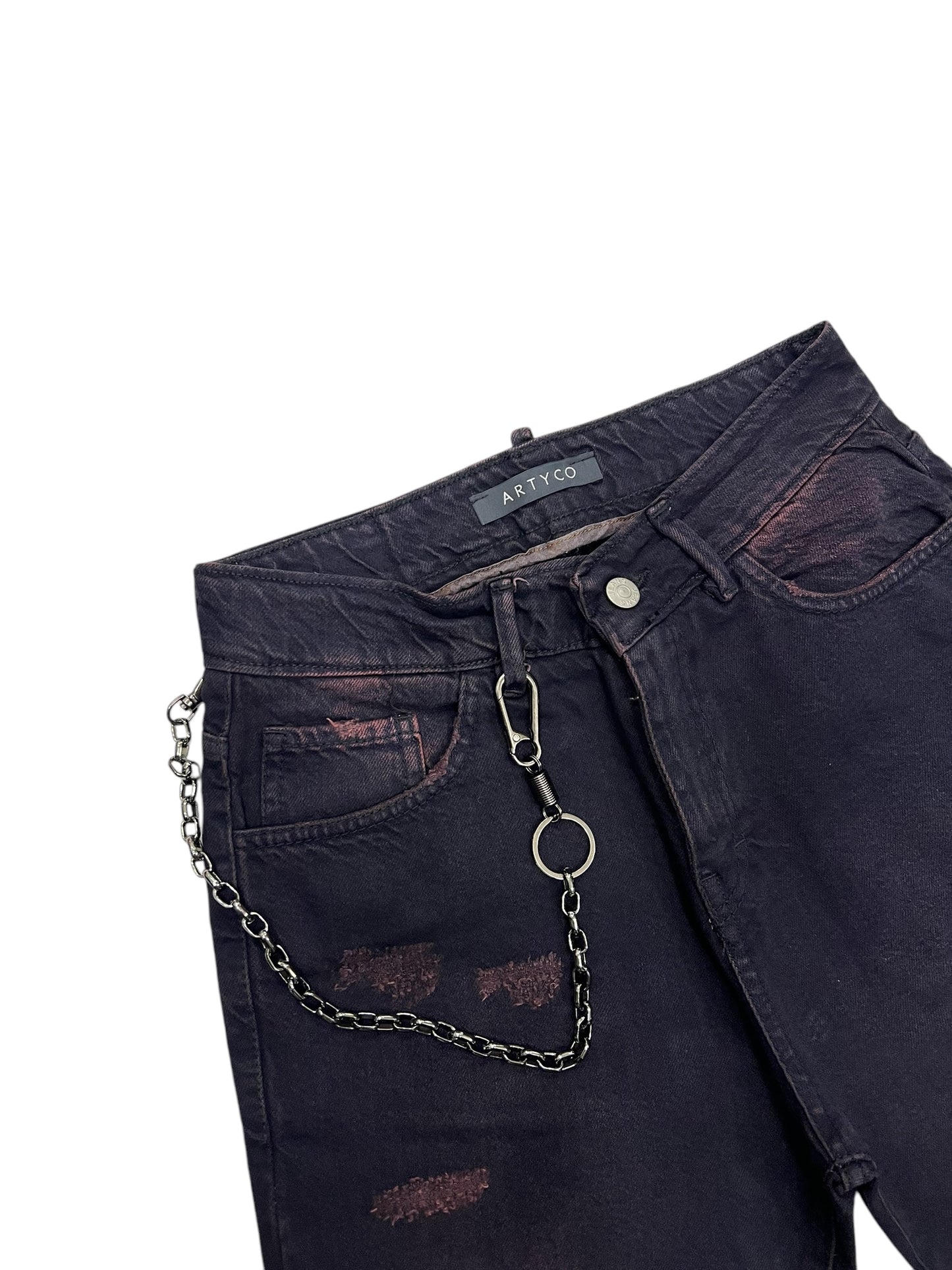 Denim Artyco lavaggio stone strappi