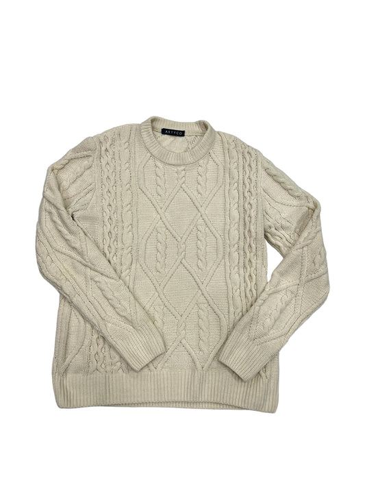 Maglione treccia panna extramorbido
