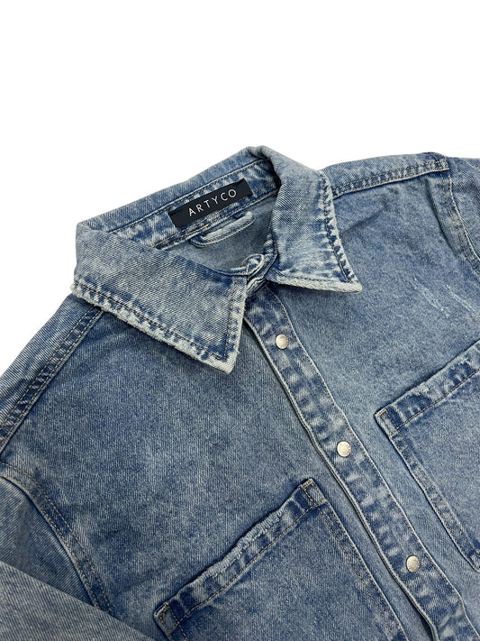 Camicia denim lavaggio chiaro