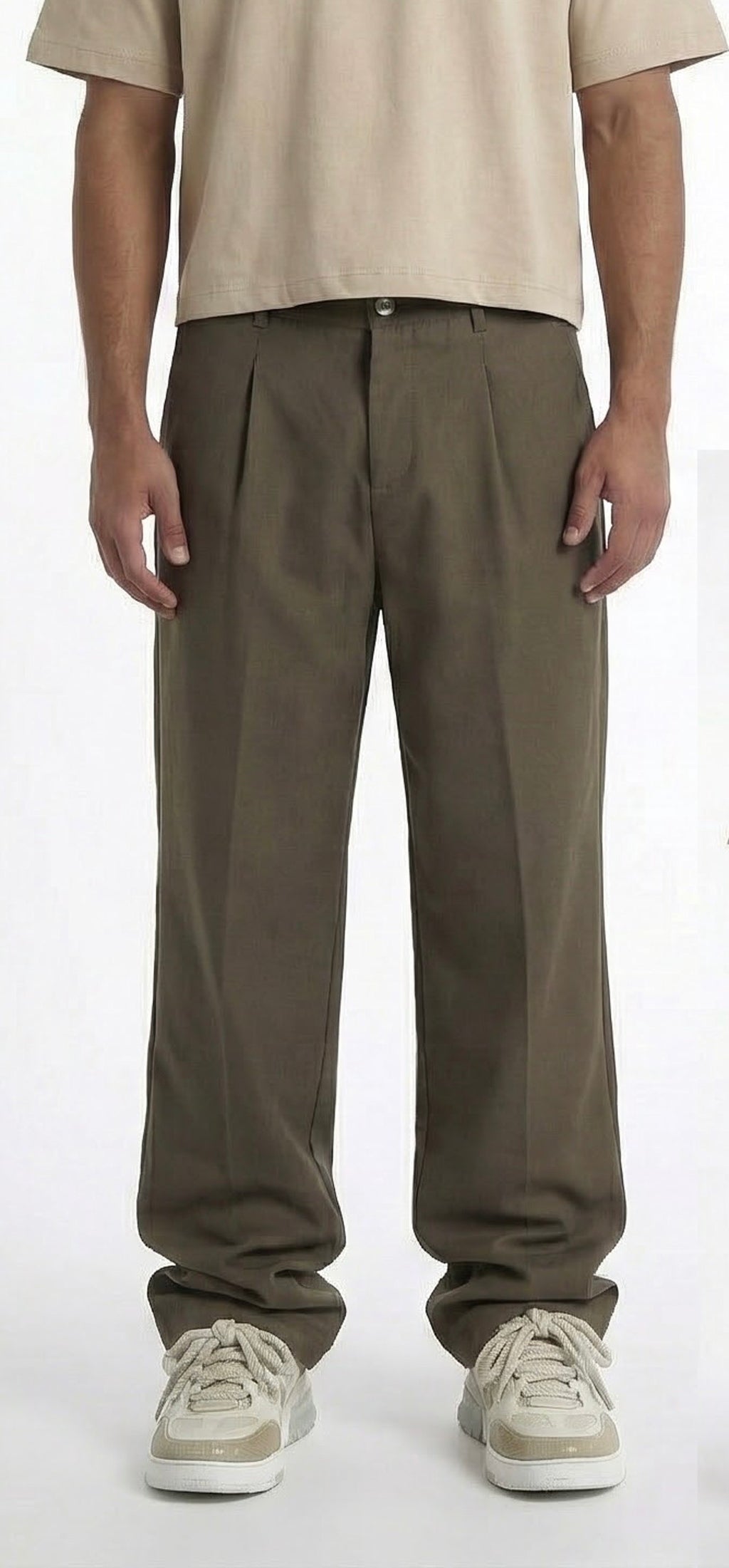 PANTALONE TESSUTO LEGGERO BAGGY FANGO