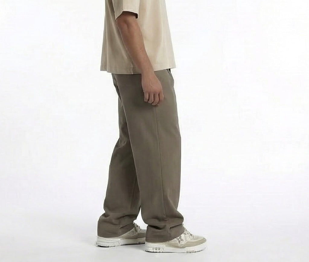 PANTALONE TESSUTO LEGGERO BAGGY FANGO