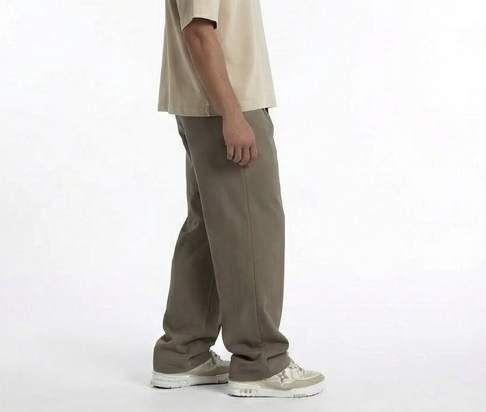 PANTALONE TESSUTO LEGGERO BAGGY FANGO