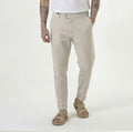 PANTALONE SLIM IN LINO SABBIA