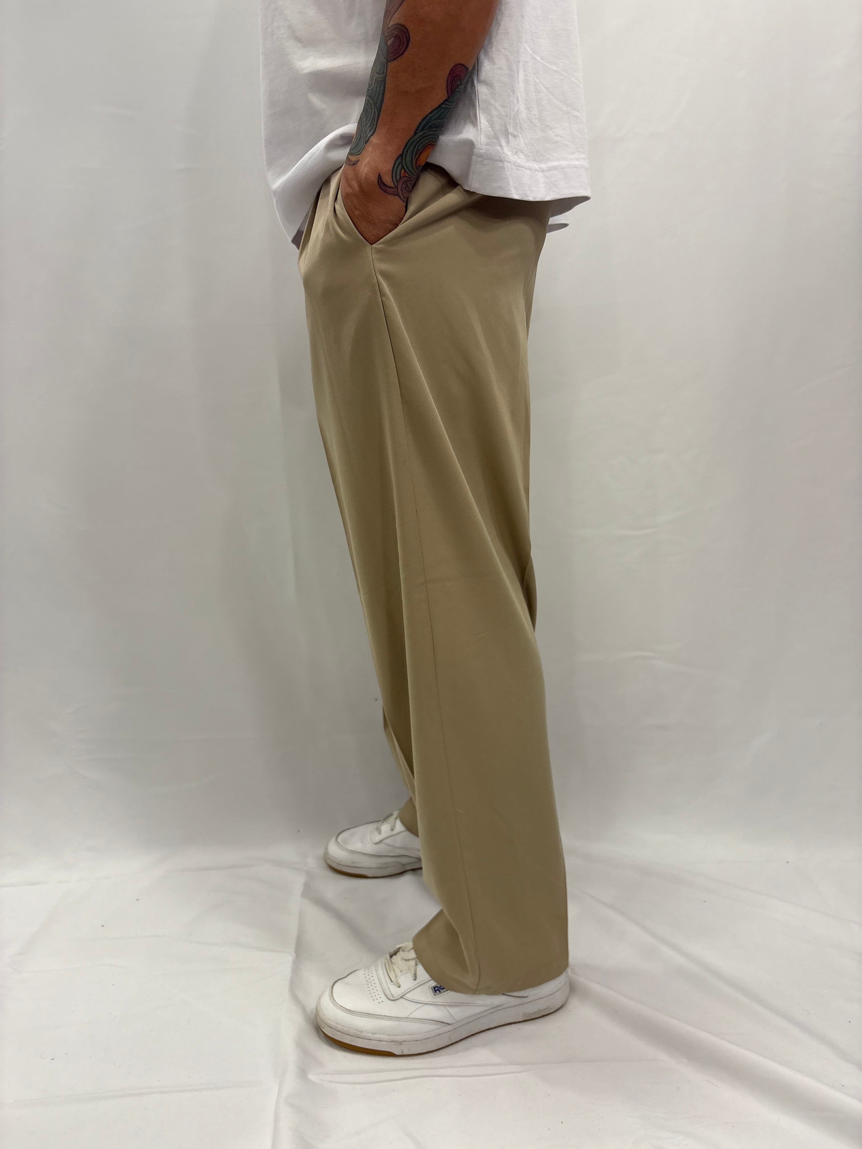 PANTALONE TESSUTO LEGGERO BAGGY BEIGE