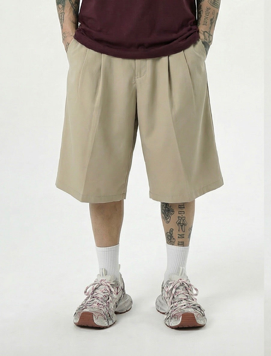 PANTALONCINO OVERSIZE LEGGERO BEIGE