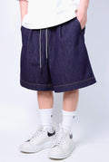 PANTALONCINO OVERSIZE DENIM SCURO