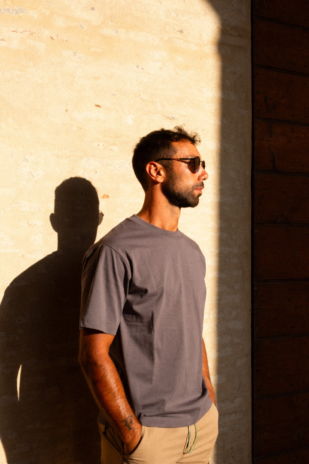 T-SHIRT BASIC PREMIUM SEMI OVER IRON GREY