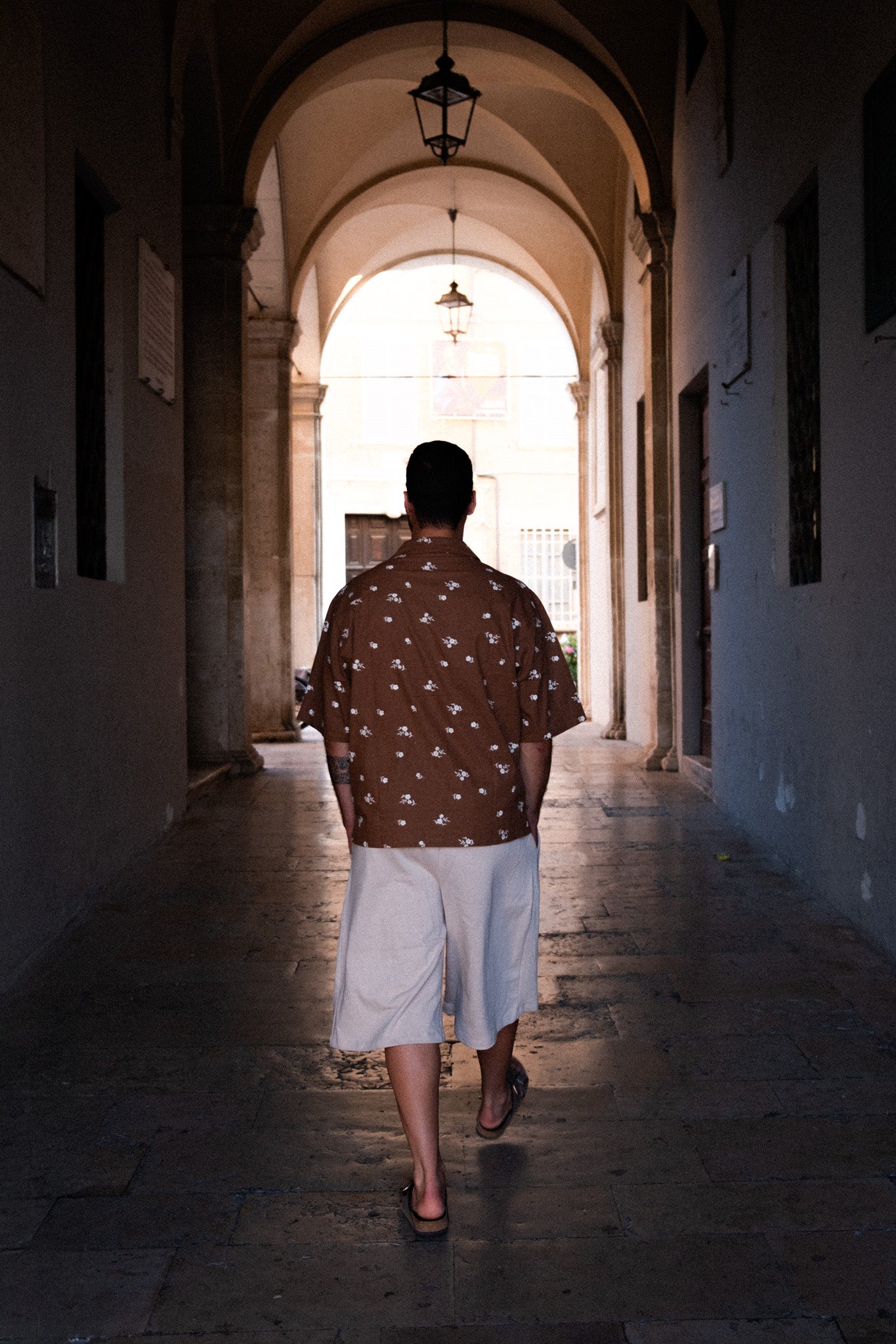 CAMICIA M/C INCOMPRESO "RICAMO ROSE"